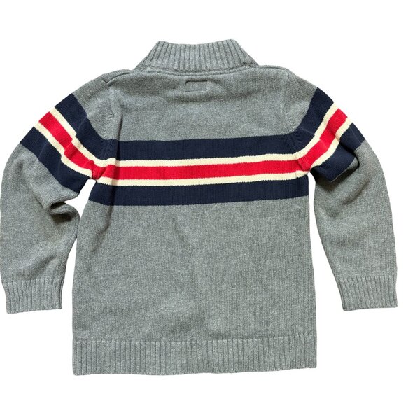 OSHKOSH B'GOSH All Cotton 1/4 Zip Pullover Sweater SZ 6 - Picture 3 of 6